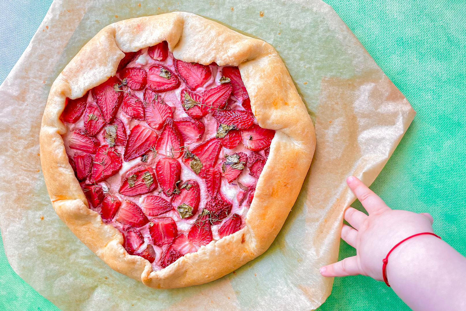 Tarta cu Ricotta si Capsuni